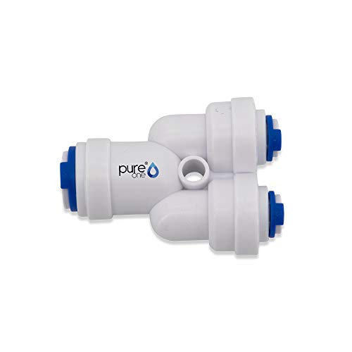PureOne EF017-C Quick-Fitting - Schnellverbinder 3/8 x 1/4 x 1/4 Zoll Schlauch. Ausführung: Y-Stück | Y-Form. Zubehör für Umkehr-Osmose, Wasser-Installationen von Pure One