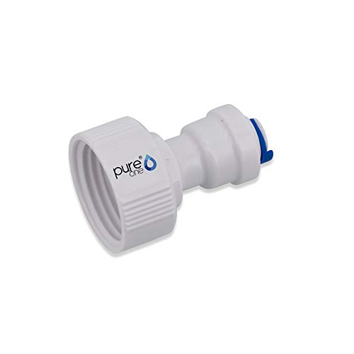 PureOne EF026-B Quick-Fitting - 3/4 Zoll IG auf 1/4 Zoll Schlauch (BSPT) | I-Form. Ausführung: I-Stück | I-Form. Zubehör für Umkehr-Osmose, Wasser-Installationen von pure one