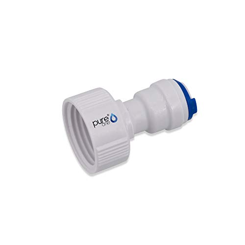 PureOne EF026-C Quick-Fitting - 3/4 Zoll IG auf 3/8 Zoll Schlauch (BSPT) | I-Form. Ausführung: I-Stück | I-Form. Zubehör für Umkehr-Osmose, Wasser-Installationen von pure one