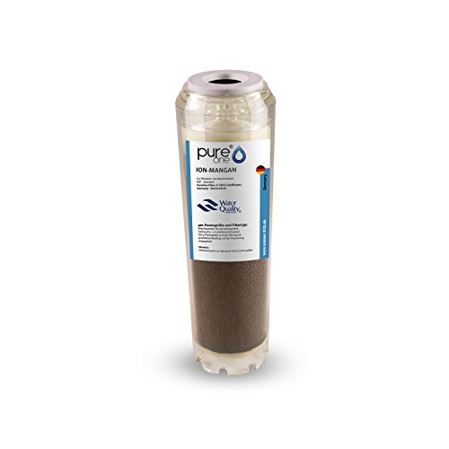 PureOne ION Mangan 100% Entmanganungs-Granulat. Ergänzend zu einem Enteisenungsfilter. Die Wasserfilter-Kartusche f. Hauswasserwerk Wasserpumpen. Für 10 Zoll Wasserfilter Gehäuse. Druckstabil von Pure One