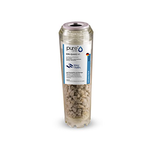 PureOne ION Quarz #1 Anti-Eisen. Ergänzend zu Manganfilter. Quarzsand zur Wasser Enteisenung u. Filtration. Die Wasserfilter-Kartusche f. Hauswasserwerk Wasserpumpen. Für 10" Wasserfilter Gehäuse von Pure One