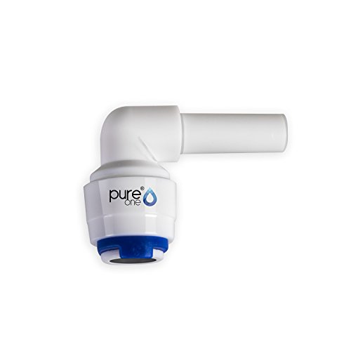 PureOne QF-03A Quick-Fitting - Schnellverbinder 1/4 auf 1/4 (Tülle) Zoll. Ausführung: Ellenbogen | L-Form. Schlauch-Zubehör für Umkehr-Osmose, Wasser-Installationen oder Kühlschranksysteme von Pure One