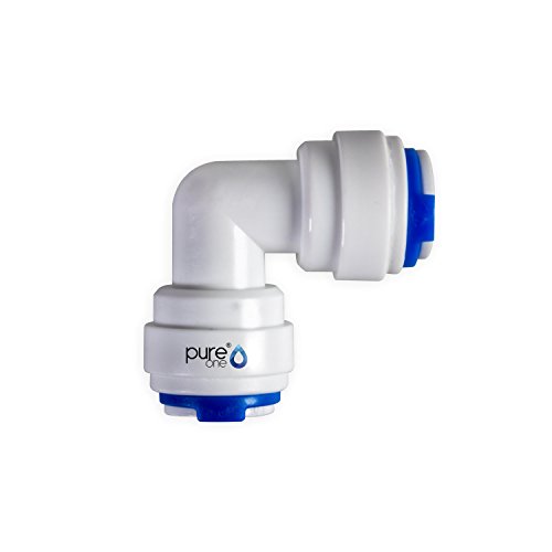 PureOne QF-04C Quick-Fitting - Schnellverbinder 3/8 auf 3/8 Zoll. Ausführung: Ellenbogen | L-Form. Schlauch-Zubehör für Umkehr-Osmose, Wasser-Installationen oder Kühlschranksysteme PureOne QF-04C Quick-Fitting - Schnellverbinder 3/8 auf 3/8 Zoll. Ausführung: Ellenbogen | L-Form. Schlauch-Zubehör für Umkehr-Osmose, Wasser-Installationen oder Kühlschranksysteme von Pure One