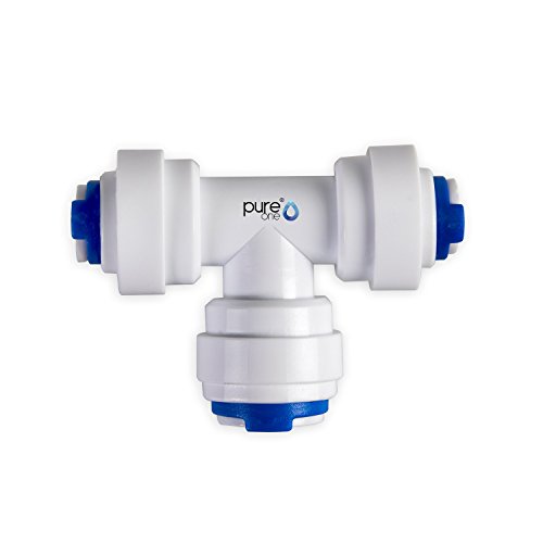 PureOne QF-09C Quick-Fitting - Schnellverbinder 1/4 x 3/8 x 1/4". Ausführung: T-Stück | T-Form. Schlauch-Zubehör für Umkehr-Osmose, Wasser-Installationen oder Kühlschranksysteme PureOne QF-09C Quick-Fitting - Schnellverbinder 1/4 x 3/8 x 1/4". Ausführung: T-Stück | T-Form. Schlauch-Zubehör für Umkehr-Osmose, Wasser-Installationen oder Kühlschranksysteme von Pure One