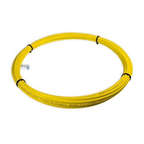 PureOne Systemflex Osmose-Schlauch 1/4 Zoll Wasserschlauch für Wasserfilter, Side-by-Side SBS Kühlschrank, Osmoseanlage, Spülmaschine, Waschmaschine oder Aquarium. Größe wählbar. Gelb von Pure One