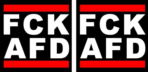 2er Set Autoaufkleber FCK Politik 10x10cm – Selbstklebende Anti-Politik Sticker für Auto, Motorrad, Laptop, Fenster – SPD, AFD, CDU, CSU, Grüne, Linke, FDP (AFD) von Pure Print Cut