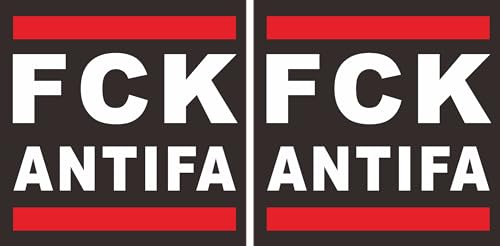 FCK Antifa Aufkleber 2 Stück – Wetterfest & UV-Schutz – Für Gegner linker Kommunisten & Vermummter – Ideal für Auto, Motorrad, Outdoor – Robuste Sticker 10x10 cm (Antifa) von Pure Print Cut