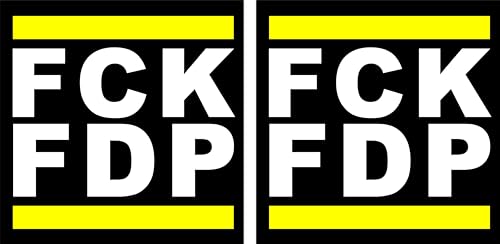 2er Set Autoaufkleber FCK Politik 10x10cm – Selbstklebende Anti-Politik Sticker für Auto, Motorrad, Laptop, Fenster – SPD, AFD, CDU, CSU, Grüne, Linke, FDP (FDP) von Pure Print Cut