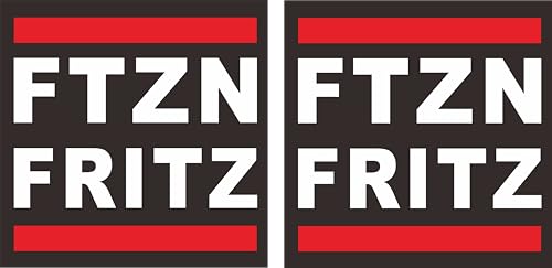 2er Set Autoaufkleber FCK FTZN FRITZ Anti-Politik Sticker für Auto, Motorrad, Laptop, Aufkleber Wetterfest und UV-beständig 2 Stück 10x10 cm Deutschland Ideal gegen Regierung und Mrz (FotznFritz) von Pure Print Cut