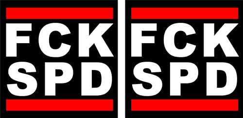 2er Set Autoaufkleber FCK Politik 10x10cm – Selbstklebende Anti-Politik Sticker für Auto, Motorrad, Laptop, Fenster – SPD, AFD, CDU, CSU, Grüne, Linke, FDP (SPD) von Pure Print Cut