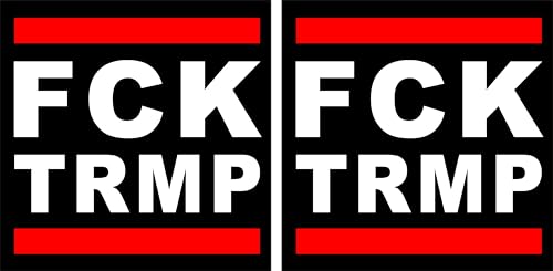 FCK Trmp Aufkleber 2 Stück – Wetterfest & UV-beständig – 10x10 cm Größe – Ideal für Auto, Laptop, Fenster – Anti Trump Statement (Trump) von Pure Print Cut