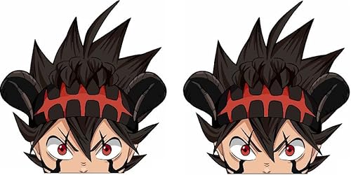 Anime Sticker - Black Clover Peeker - Auto Aufkleber - 2 Stück - 9 cm (Asta) von Pure Print Cut