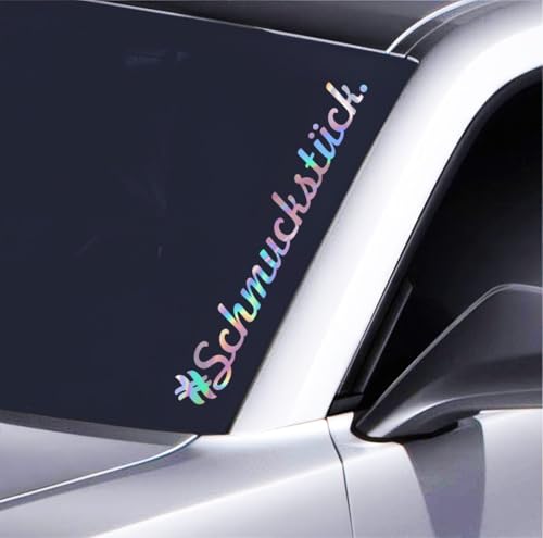 Auto Aufkleber Schmuckstück wetterfest UV beständig rückstandsfrei entfernbar konturgeschnitten für Auto Fenster Laptop 55 cm breit in Weiß Schwarz oder Hologram Premiumfolie, Hologramm Auto Aufkleber Schmuckstück wetterfest UV beständig rückstandsfrei entfernbar konturgeschnitten für Auto Fenster Laptop 55 cm breit in Weiß Schwarz oder Hologram Premiumfolie, Hologramm von Pure Print Cut