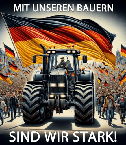 Bauern Protest Aufkleber: Ausdruck von Solidarität mit Landwirten, Widerstand gegen die Ampel-Regierung, Hochwertig & Wetterfest, 4 Varianten (Mit unseren Bauern) von Pure Print Cut