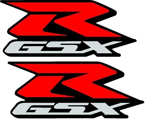 GSXR Suzuki Motorrad-Aufkleber 2 Stück – Rot, 12 x 5 cm – Wetterfest & Hochwertig von Pure Print Cut
