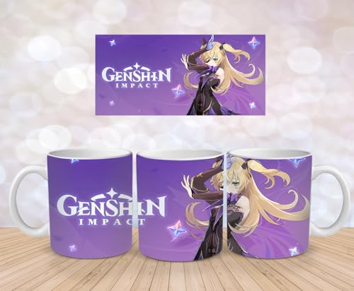 Genshin Impact Tasse: Tolle Designs, Hochwertige Keramik, Perfekt für Gaming Fans (Fischl) von Pure Print Cut