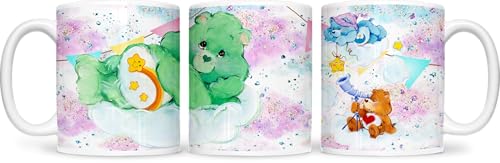 Glücksbärchis Tasse 330ml – Bunte Teetasse mit fröhlichem Design – Perfekt für Kaffee & Tee – Hochwertige Keramiktasse mit positiven Glücksbärchi-Motiven (4) von Pure Print Cut