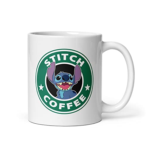 Stitch Coffee Kaffeetasse 330ml - Farbenfrohes Anime-Design, Ideal für Büro und Kinder, Robust mit Lebenslanger Farbgarantie von Pure Print Cut