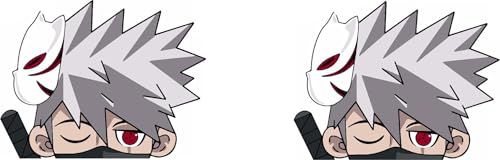 Naruto Shippuuden Auto Peeker Anime Sticker - 2 Stück Ninja Aufkleber - 9 cm Boruto Design für Autos und Laptops (Kakashi) von Pure Print Cut