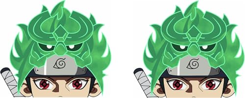 Naruto Shippuuden Auto Peeker Anime Sticker - 2 Stück Ninja Aufkleber - 9 cm Boruto Design für Autos und Laptops (Obito) von Pure Print Cut