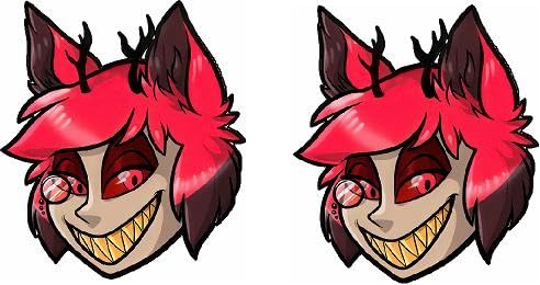 Hazbin Hotel Anime Aufkleber Set - Alastor, Veggie, Angel Dust & Co | Hochwertige Digitaldruck Sticker, 9 cm Peeker Designs | 2 Stück - Einzigartige Dekoration für Anime-Fans (Alastor) von Pure Print Cut