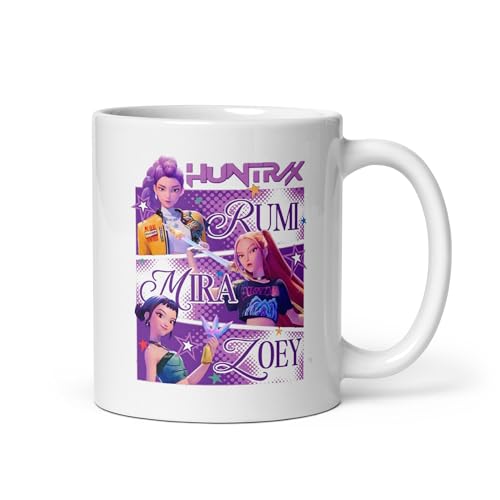 Pure Print Cut KPOP Demon Hunter Kaffeetasse 330ml weiß spülmaschinenfest mikrowellengeeignet Anime Fans Geschenk mit Rumi Mira Zoey Design von Pure Print Cut