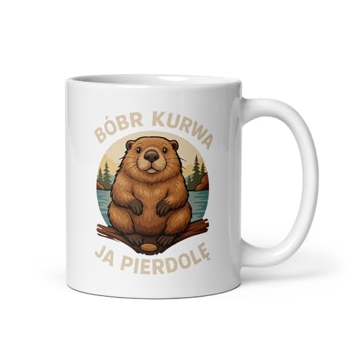 Pure Print Cut Lustige Kaffeetasse mit polnischem Meme-Motiv, Biber-Design, Geschenkidee für Männer und Frauen Pure Print Cut Lustige Kaffeetasse mit polnischem Meme-Motiv, Biber-Design, Geschenkidee für Männer und Frauen von Pure Print Cut