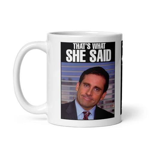 Weltbester Chef Tasse - The Office Dunder Mifflin - That's What She Said Spruchbecher - 330 ml Kaffeetasse von Pure Print Cut