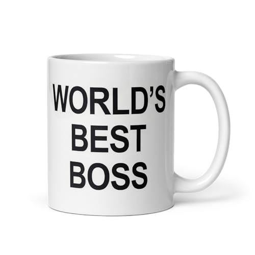 World's Best Boss Tasse - Dunder Mifflin Kaffeetasse 330 ml - Hochwertige Keramiktasse für Büro & Home Office - Geschenkidee für Fans von Pure Print Cut