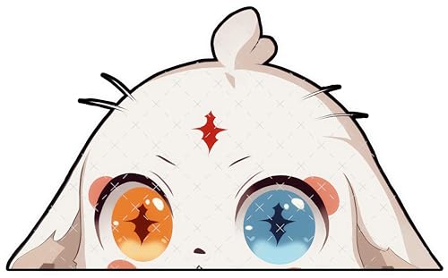 Wuthering Waves Peeker Abby Aufkleber – Anime Sticker für Auto Seitenscheibe, Niedlich, 2 Stück 14 x 8,5 cm von Pure Print Cut