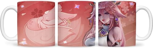 Yae Miko Tasse – Genshin Impact Fanartikel – 330 ml Gaming Becher – Hochwertige Keramiktasse für Anime Fans Yae Miko Tasse – Genshin Impact Fanartikel – 330 ml Gaming Becher – Hochwertige Keramiktasse für Anime Fans von Pure Print Cut
