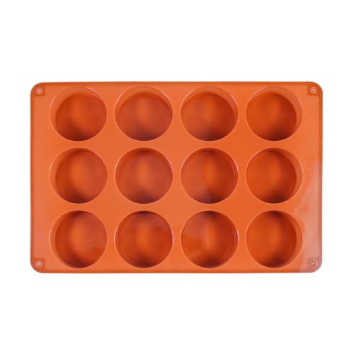Pure Vie Muffinform Silikon, 12 Muffinblech Silikon Muffin Backform Muffinförmchen Backutensilien Mini Backblech für Cupcake Brownie Kuchen Pudding Förmchen, Antihaft Leicht zu Reinigen27×18×2.3 von Pure Vie
