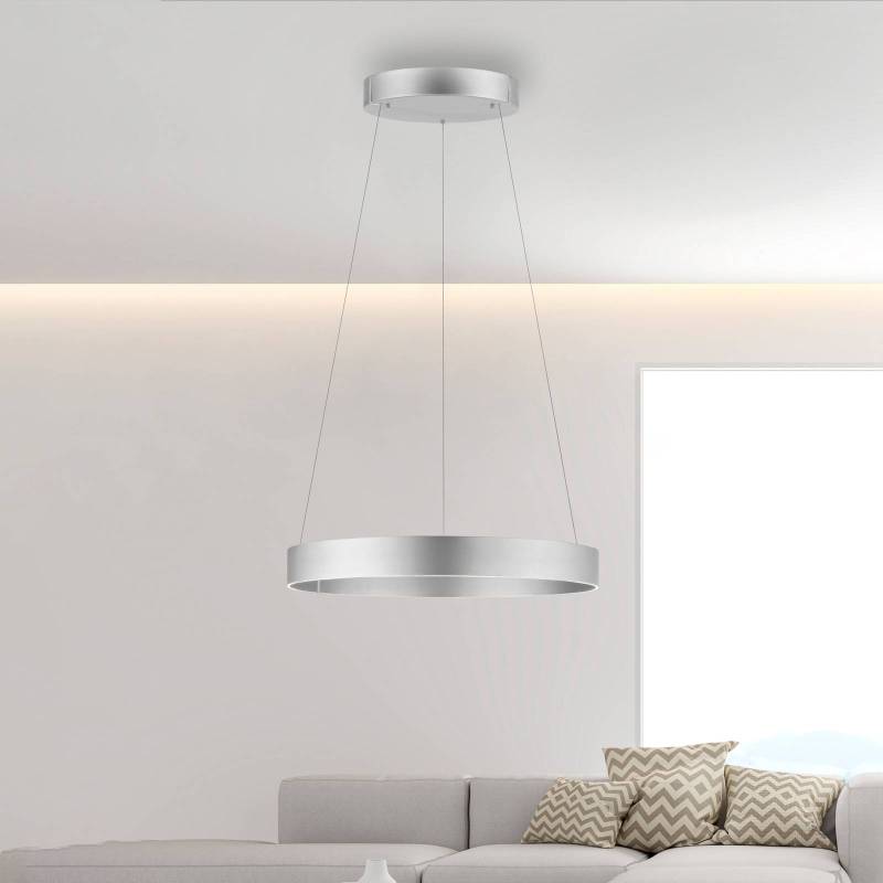 PURE LED-Hängeleuchte E-Clipse, aluminium Ø 70 cm Metall CCT von Pure