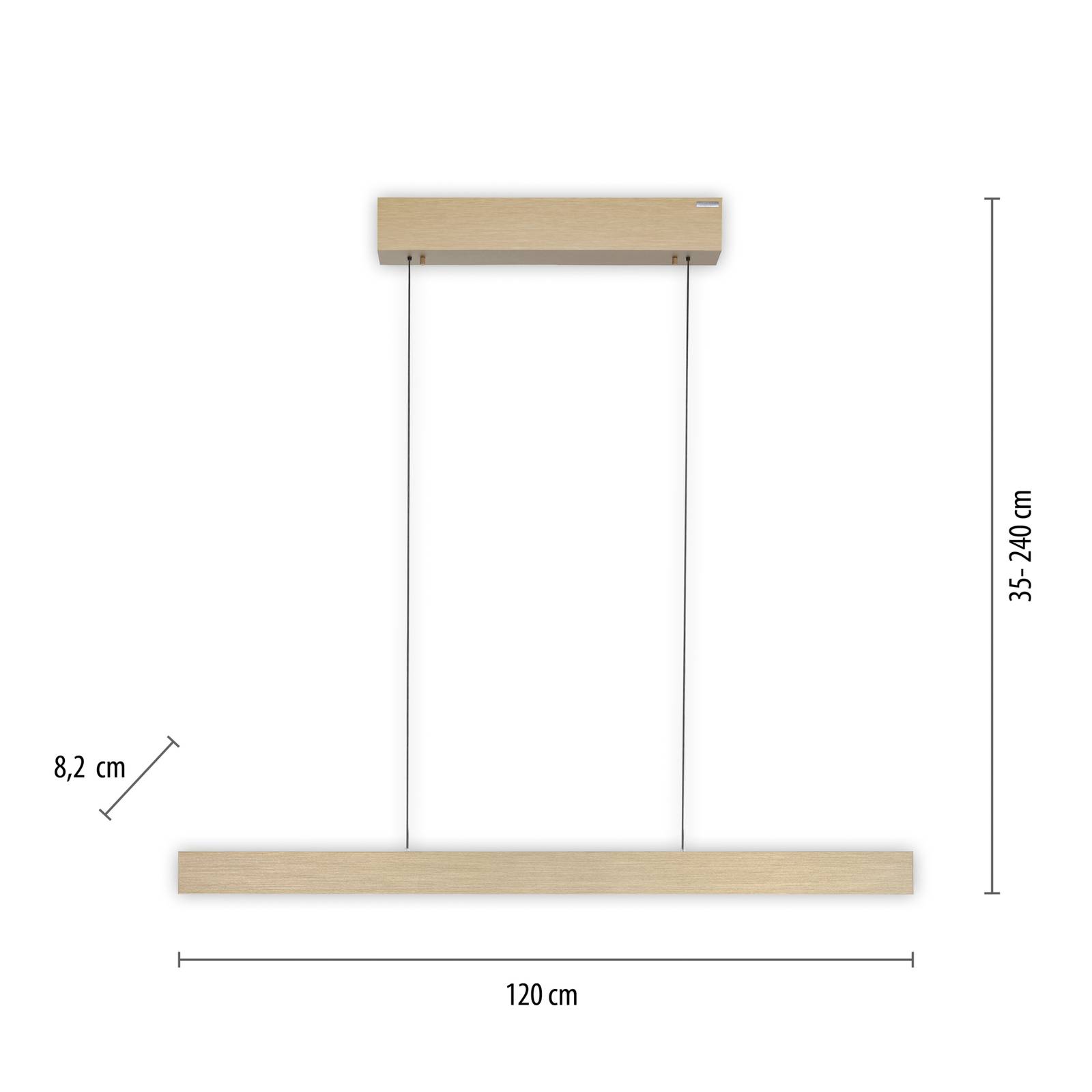 PURE E-Motion LED-Balken-Pendelleuchte, CCT, gold von Pure