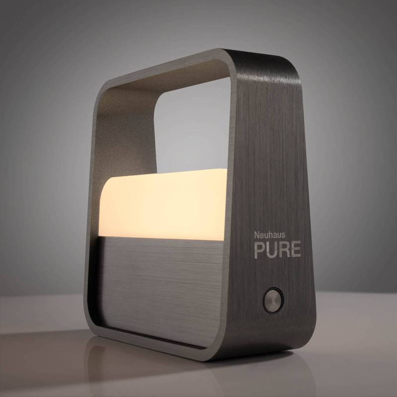 LED-Akku-Tischleuchte PURE Go, grau, Aluminium von Pure