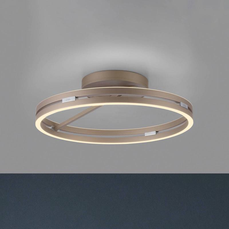 PURE LED-Deckenleuchte Loop bronzefarben, Metall Ø 60 cm CCT von Pure