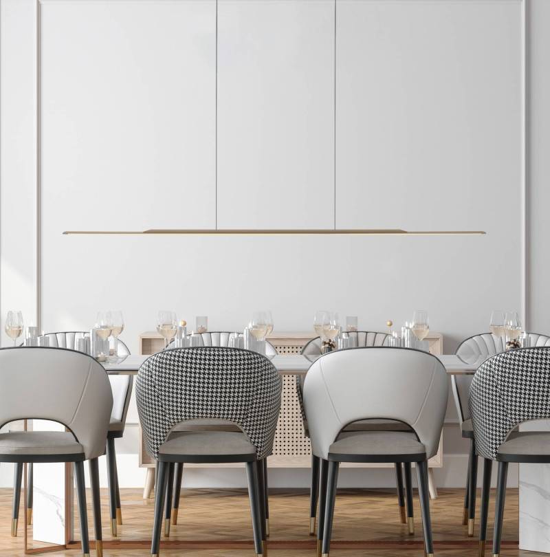 PURE LED-Hängelampe Surface, bronze 160 cm Aluminium 3.000 K von Pure
