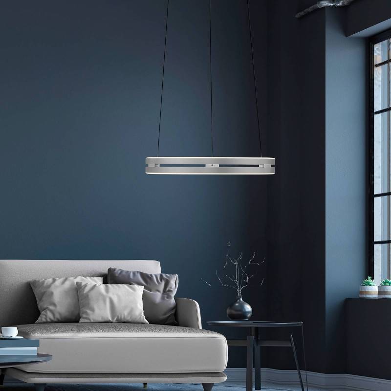 PURE LED-Hängeleuchte E-Loop aluminium Ø 50 cm Aluminium CCT von Pure
