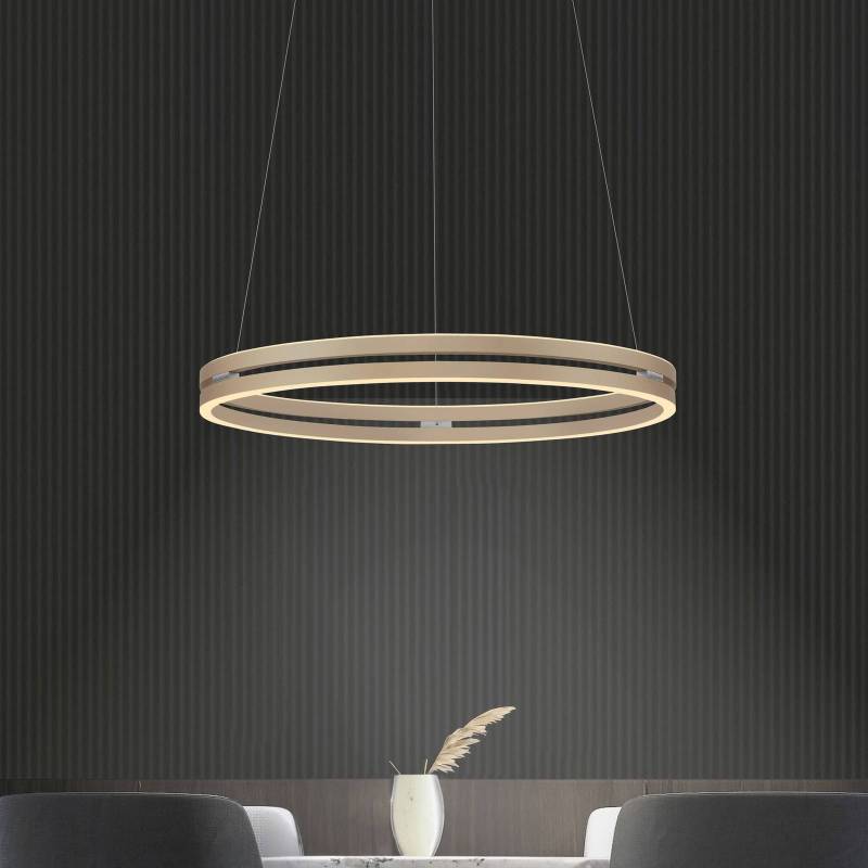 PURE LED-Hängeleuchte E-Loop bronze, Ø 70 cm, Aluminium, CCT von Pure