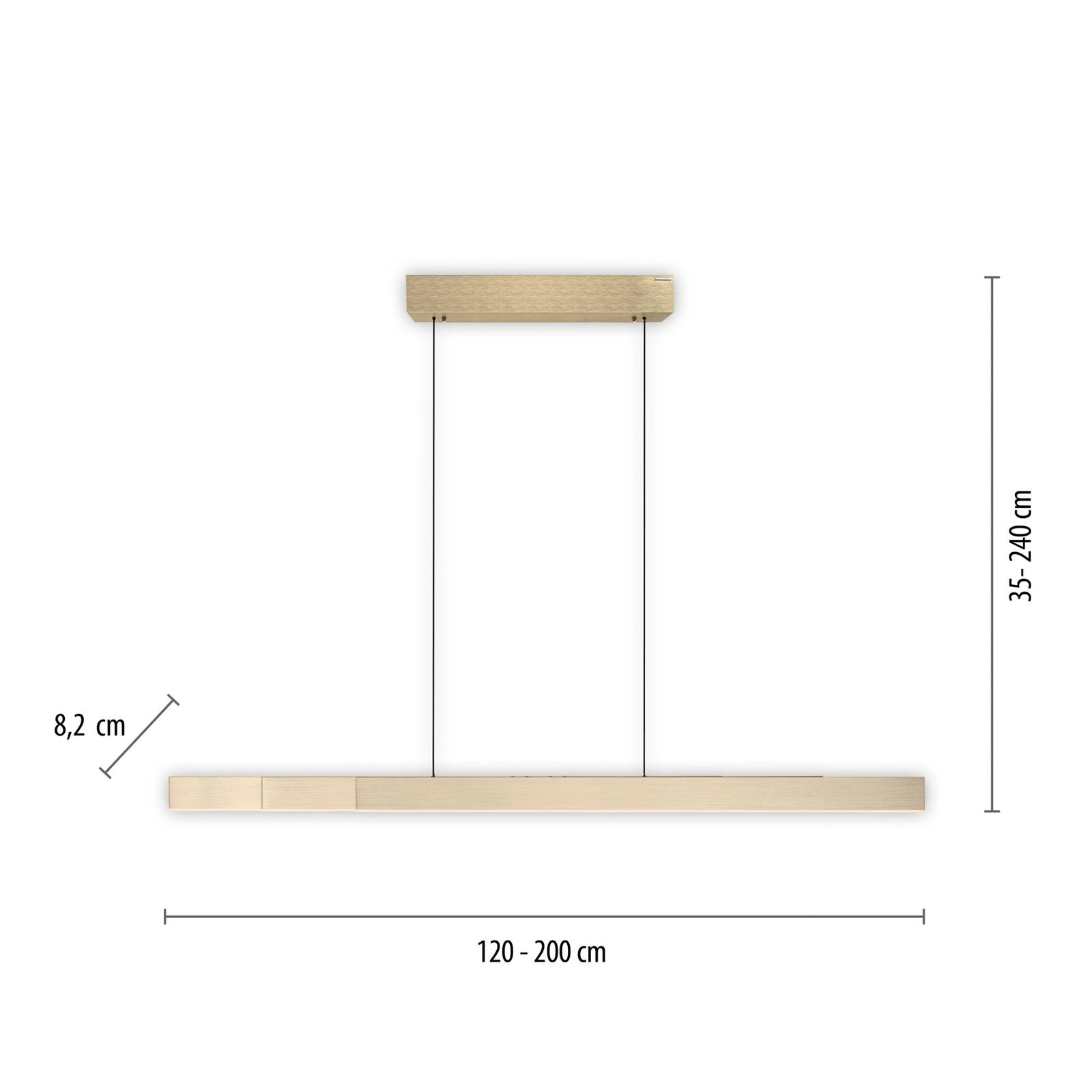 PURE Moto-Rise LED-Hängeleuchte mit CCT, gold von Pure