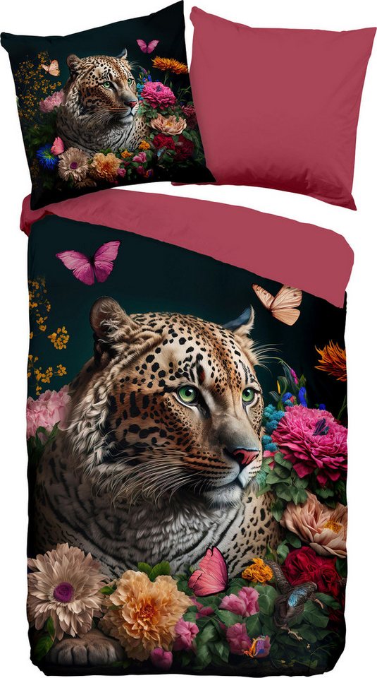 Pure Bettwäsche Wendebettwäsche "Borra", Polyester, Microfaser Blumen von Pure