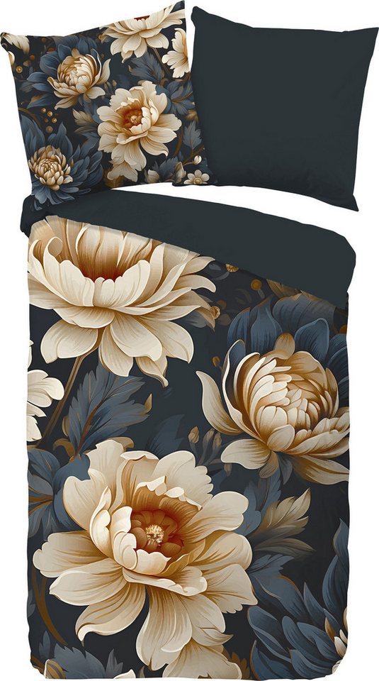 Pure Bettwäsche Wendebettwäsche "Iron", Polyester, Microfaser Blumen von Pure