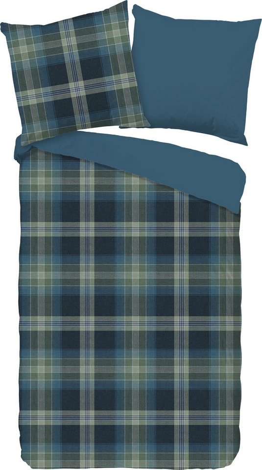 Pure Bettwäsche Wendebettwäsche "Jan", Polyester, Microfaser Karo von Pure