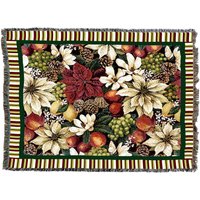 Magnolia Weihnachtsstern - Helen Vladykina Baumwollgewebter Deckenüberwurf Made in Den Usa | 72x54 von PureCountryWeavers