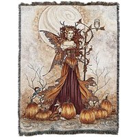 Pumpkin Queen - Amy Brown Gewebte Decke Aus Baumwolle Made in Usa | 72x54 von PureCountryWeavers