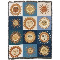 Suns - Mariah Rupp Baumwollgewebter Deckenüberwurf Made in The Usa | 72x54 von PureCountryWeavers