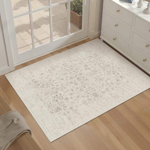 PureCozy FußMatte 60x90 cm Hellbraun Teppich klein, Schlafzimmer Waschbare Kurzflor Boho Carpet,Langlebig und Pflegeleicht, Orientalisch Ethno Muster, Balkon Wintergarten Rug PureCozy FußMatte 60x90 cm Hellbraun Teppich klein, Schlafzimmer Waschbare Kurzflor Boho Carpet,Langlebig und Pflegeleicht, Orientalisch Ethno Muster, Balkon Wintergarten Rug von PureCozy
