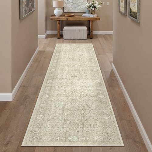 PureCozy Teppich, Vintage-Teppich, für Flur, lang, für Innenbereich, Küche, waschbar, Wohnzimmer, niedriger Flor, traditioneller Used-Look, Retro-Stil, rutschfest, für Waschküche, Badezimmer, Büro PureCozy Teppich, Vintage-Teppich, für Flur, lang, für Innenbereich, Küche, waschbar, Wohnzimmer, niedriger Flor, traditioneller Used-Look, Retro-Stil, rutschfest, für Waschküche, Badezimmer, Büro von PureCozy