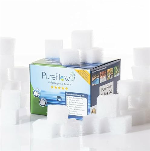 FilterCubes von PureFlow, 35 geniale Filterwürfel für Kartuschenfilteranlagen, ideal für Whirlpools, Intex und Bestway, Easy-Quickpools – ersetzt 5 Standardkartuschen von PureFlow