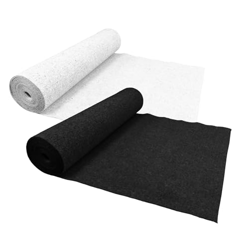 PureFlow® Poolunterlage Basic (42qm // 2 Bahnen 21x1m, PES Filz schwarz // 200g // Dicke 2mm) von PureFlow